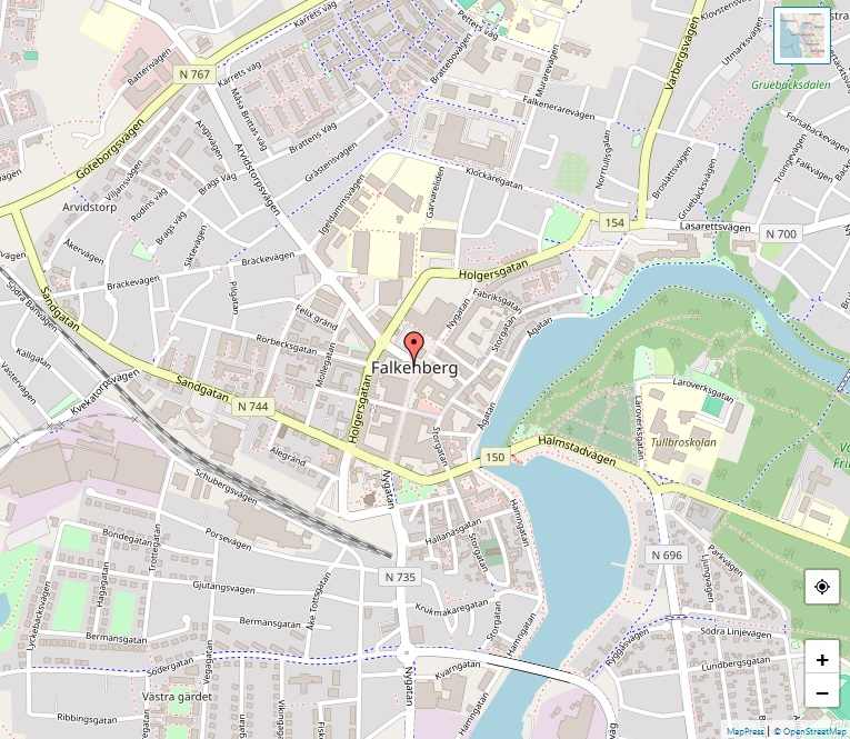 Karta och plats Falkenberg