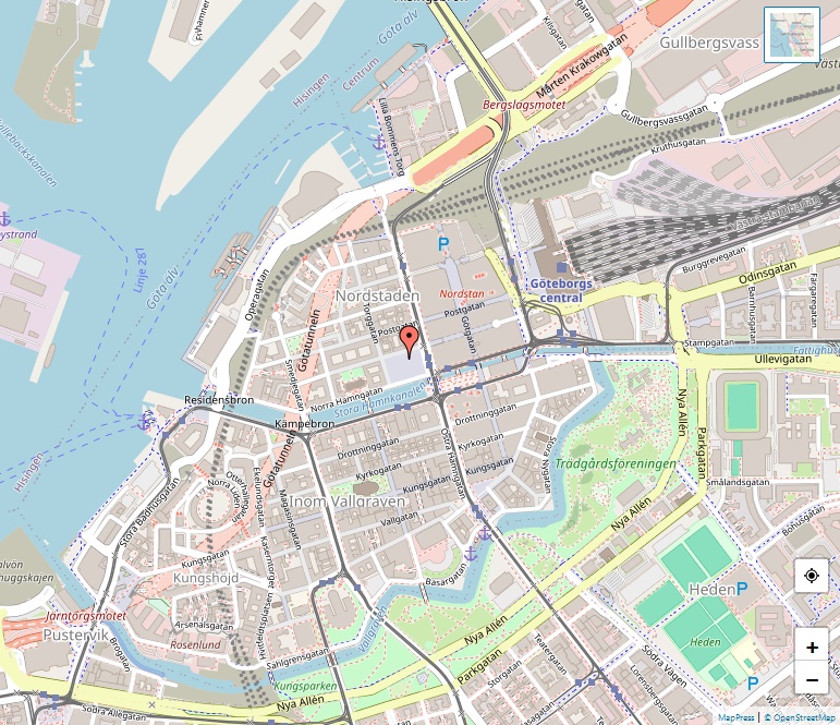 Karta och plats Göteborg