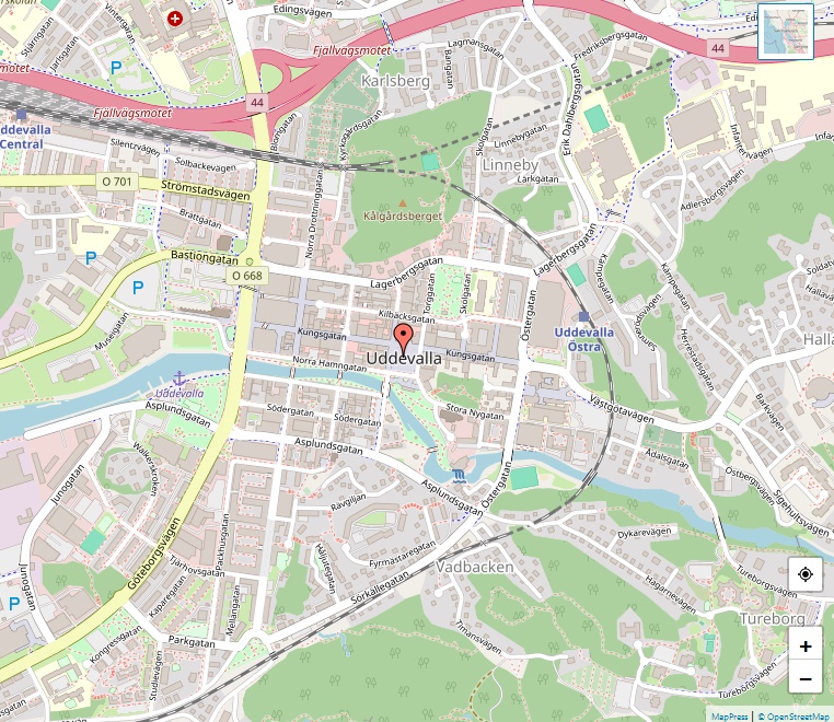Karta och plats Uddevalla