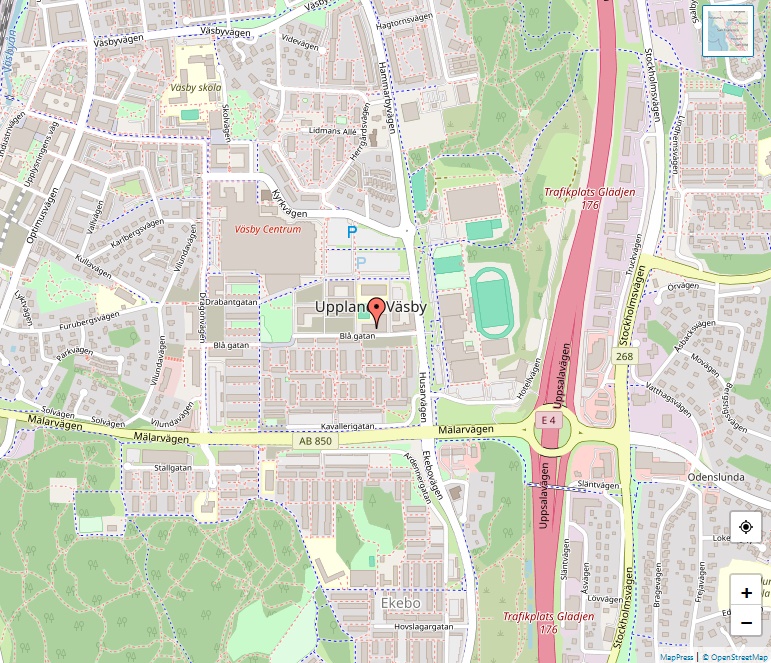 Karta och plats Upplands Väsby