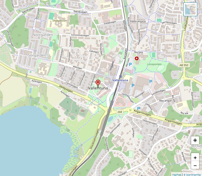 Karta och plats Vallentuna