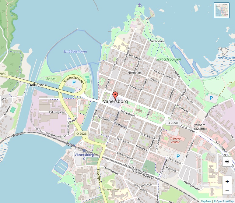 Karta och plats Vänersborg
