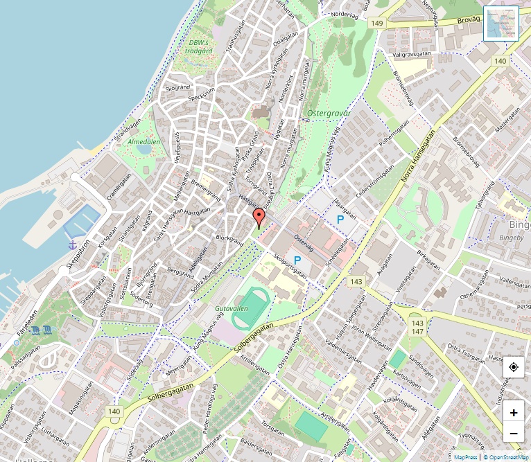 Karta och plats Visby